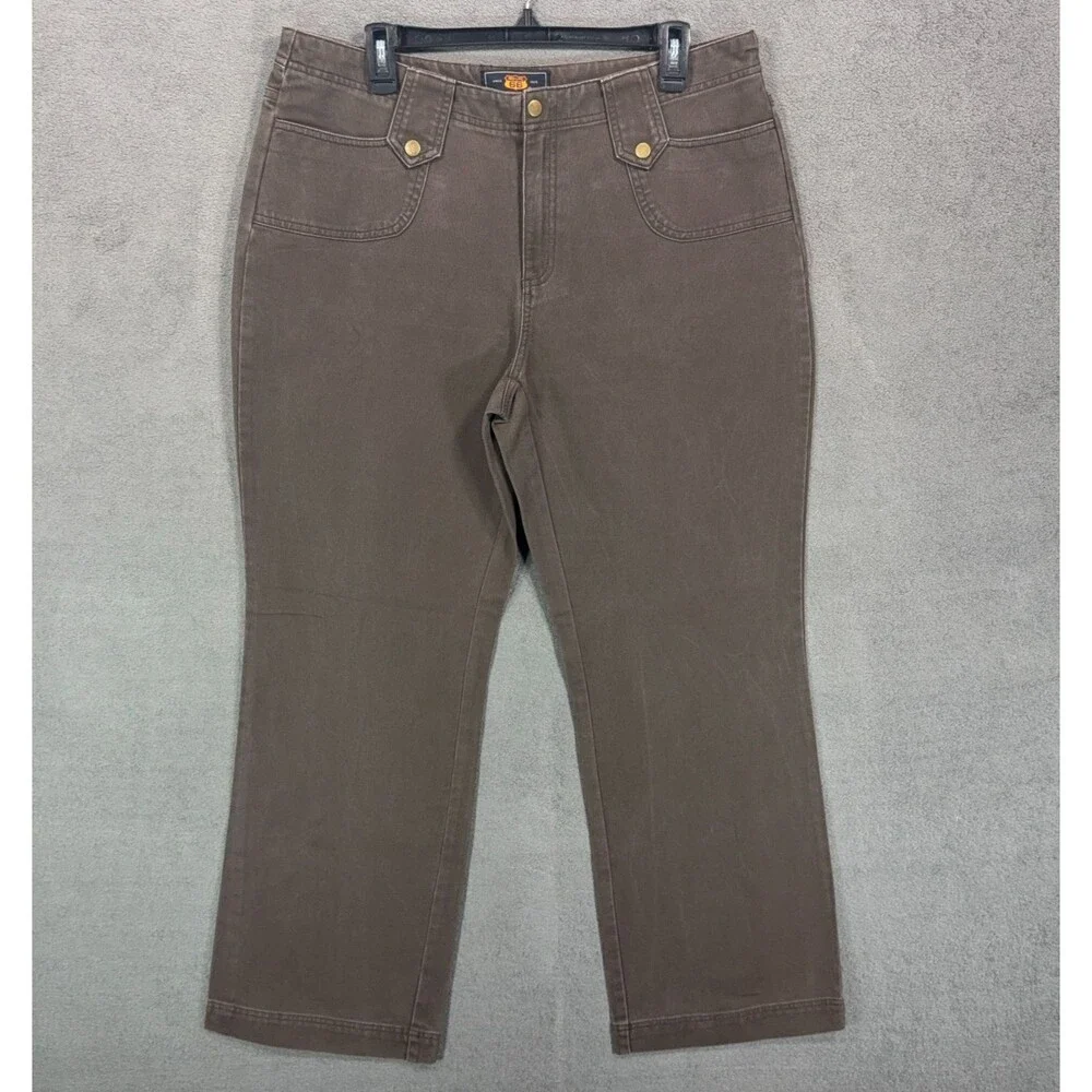 Route 66 Women's Size 16 Pants Lot 2 Pair Khaki Brown Straight Leg Cotton Casual - Picture 11 of 16
